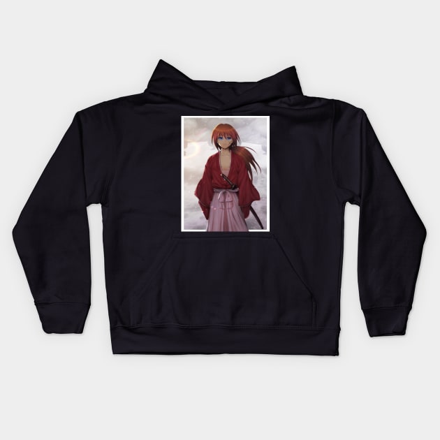 Kenshin Himura Rurouni Kenshin Kids Hoodie by DeyvidEndo182